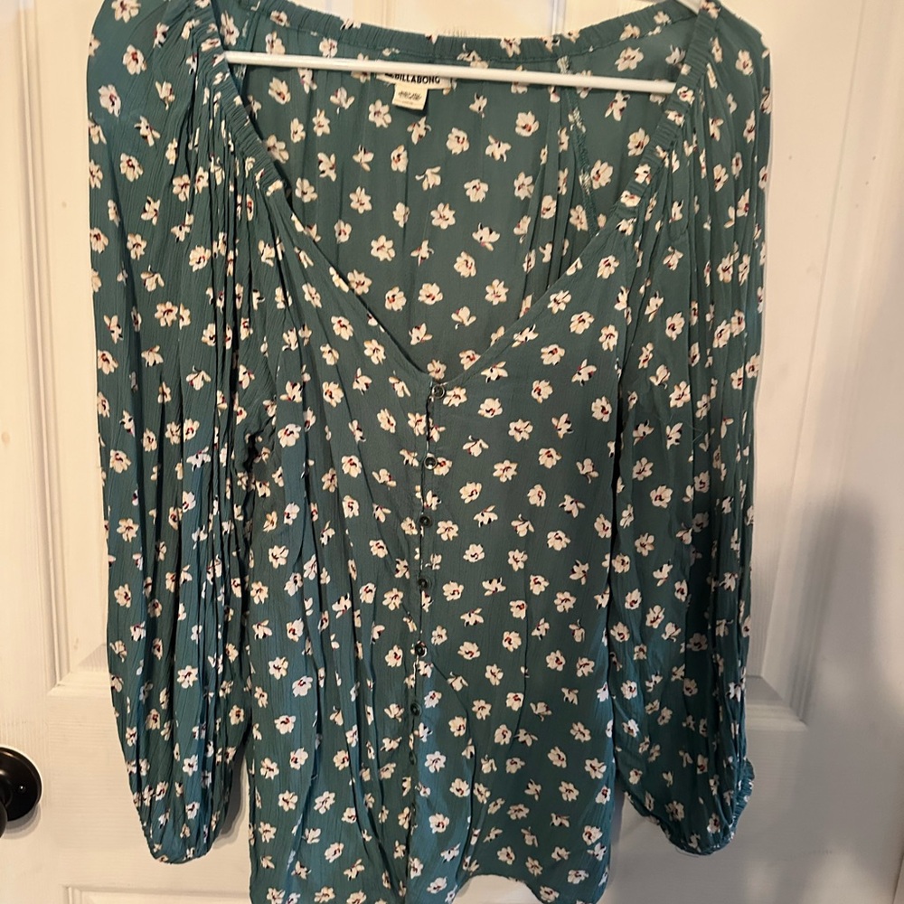 Billabong Teal Floral Fabric